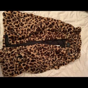 Cheetah print coat